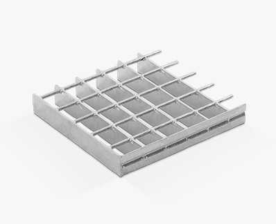 Electrowelded grating with plain rod